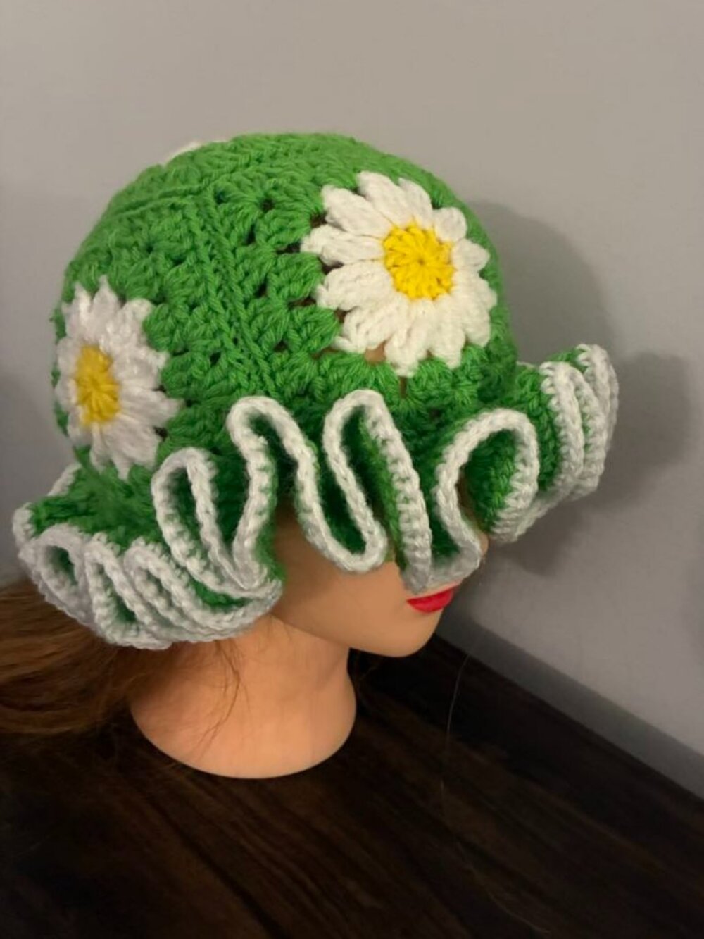 Handmade crochet ruffle hats NEW